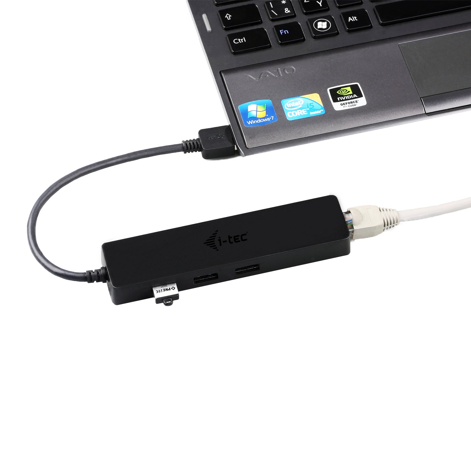 I-TEC USB 3.0 Slim HUB 3 Port with Gigabit Ethernet Adapter ideal for Notebook Ultrabook Tablet PC support Win und Mac OS