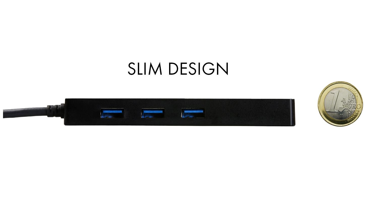 I-TEC USB 3.0 Slim HUB 3 Port with Gigabit Ethernet Adapter ideal for Notebook Ultrabook Tablet PC support Win und Mac OS