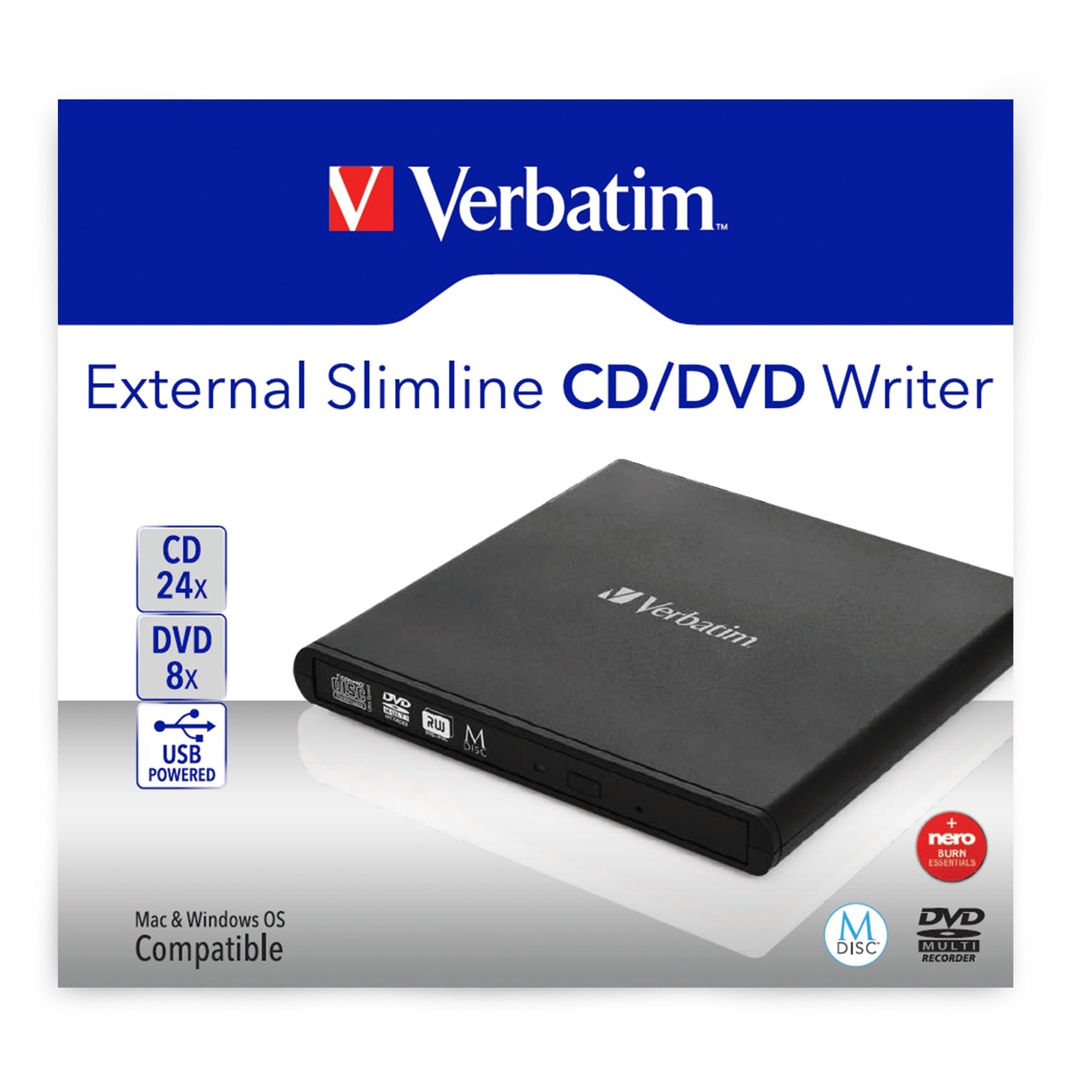 Verbatim External Slimline CD/DVD Write