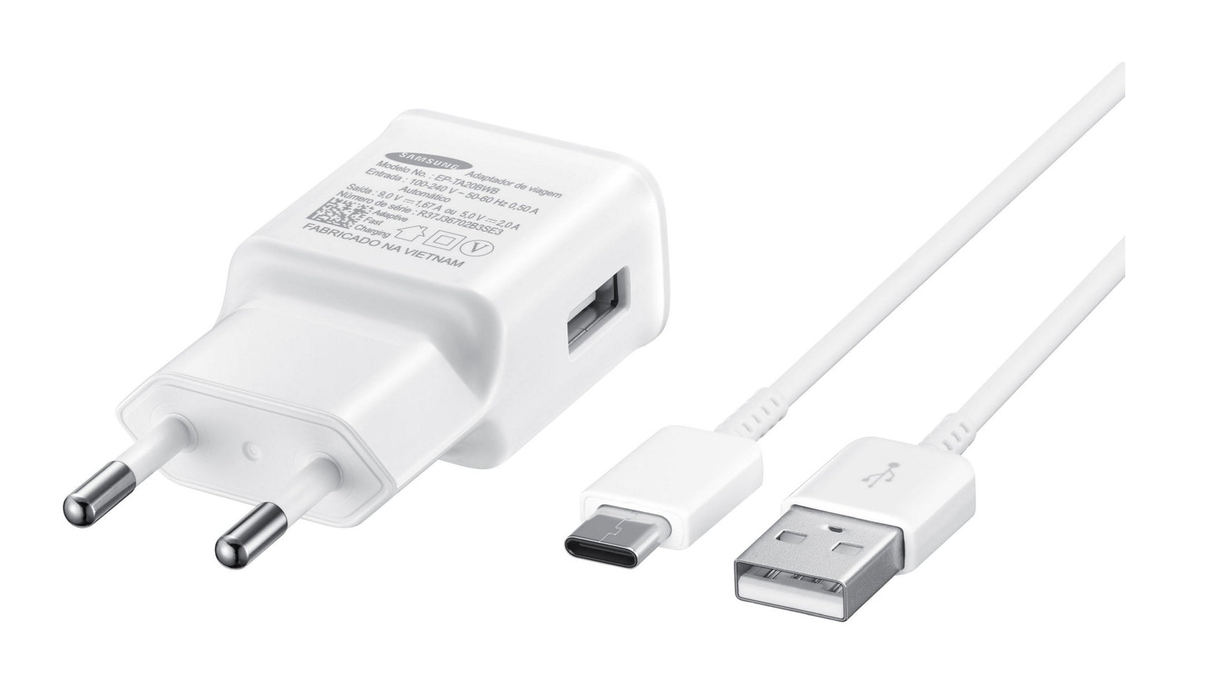 Samsung EP-TA20EWE - Adaptateur Secteur USB - 2A, 5V - Charge rapide - Blanc (En Vrac)