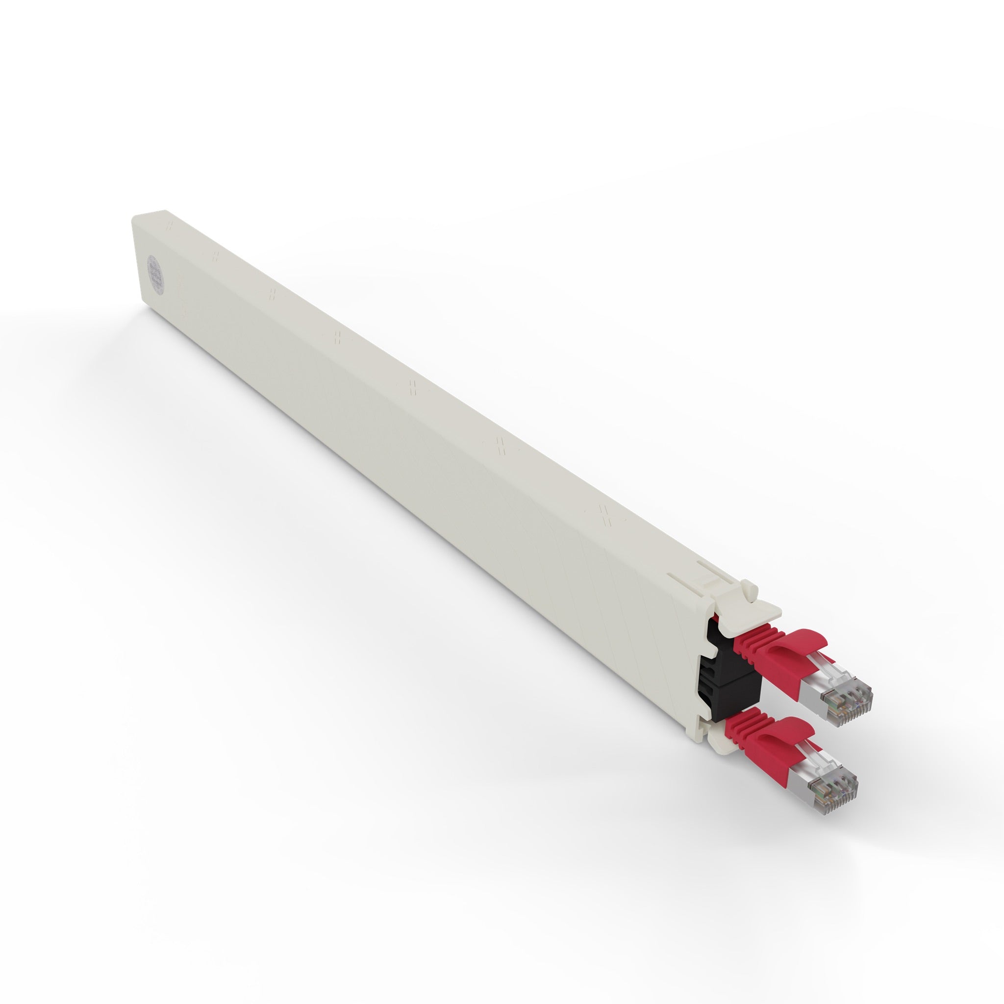 PATCHBOX ONE CASSETTE CAT6A STP ROUGE 0,8 m 8U
