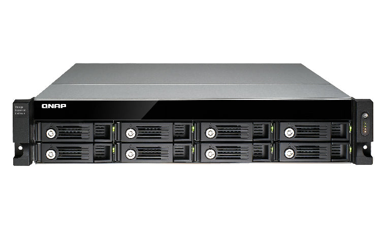 QNAP UX-800U-RP boîtier de disques Noir