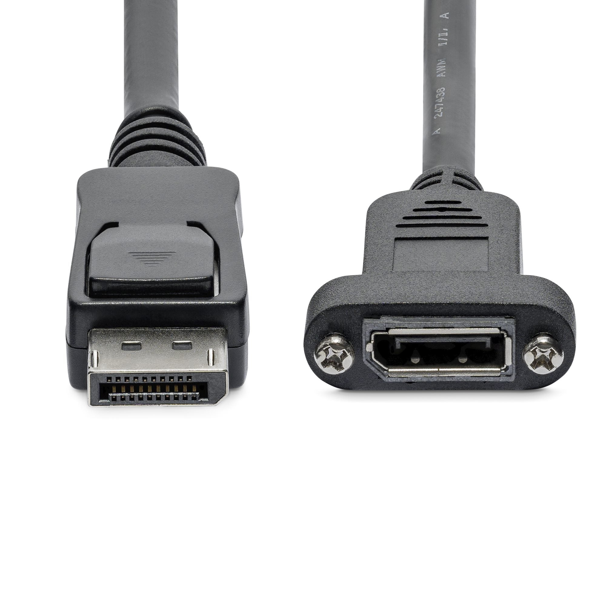 3ft Panel Mount DisplayPort Cable M/F