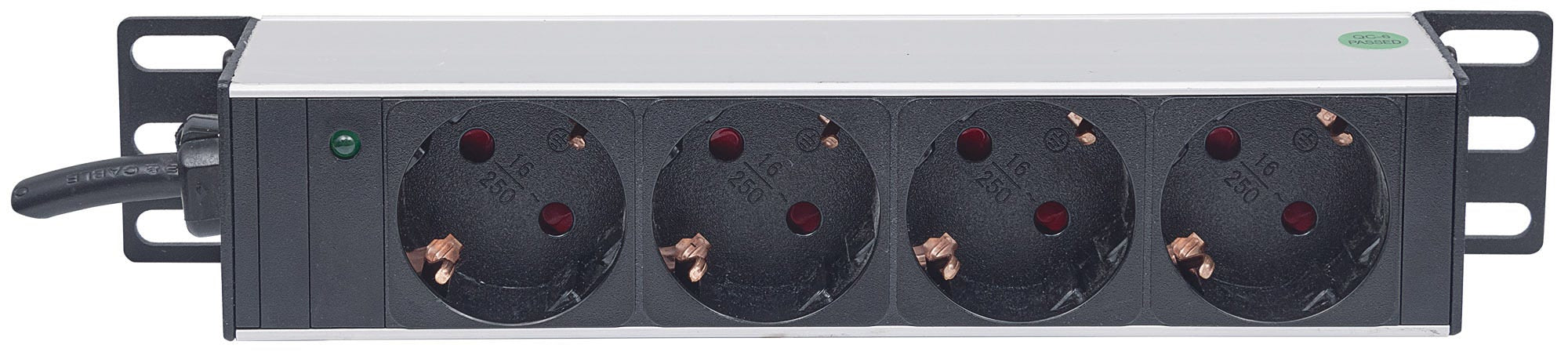 Intellinet 714020 unité de distribution d'énergie 4 sortie(s) CA 1U Gris
