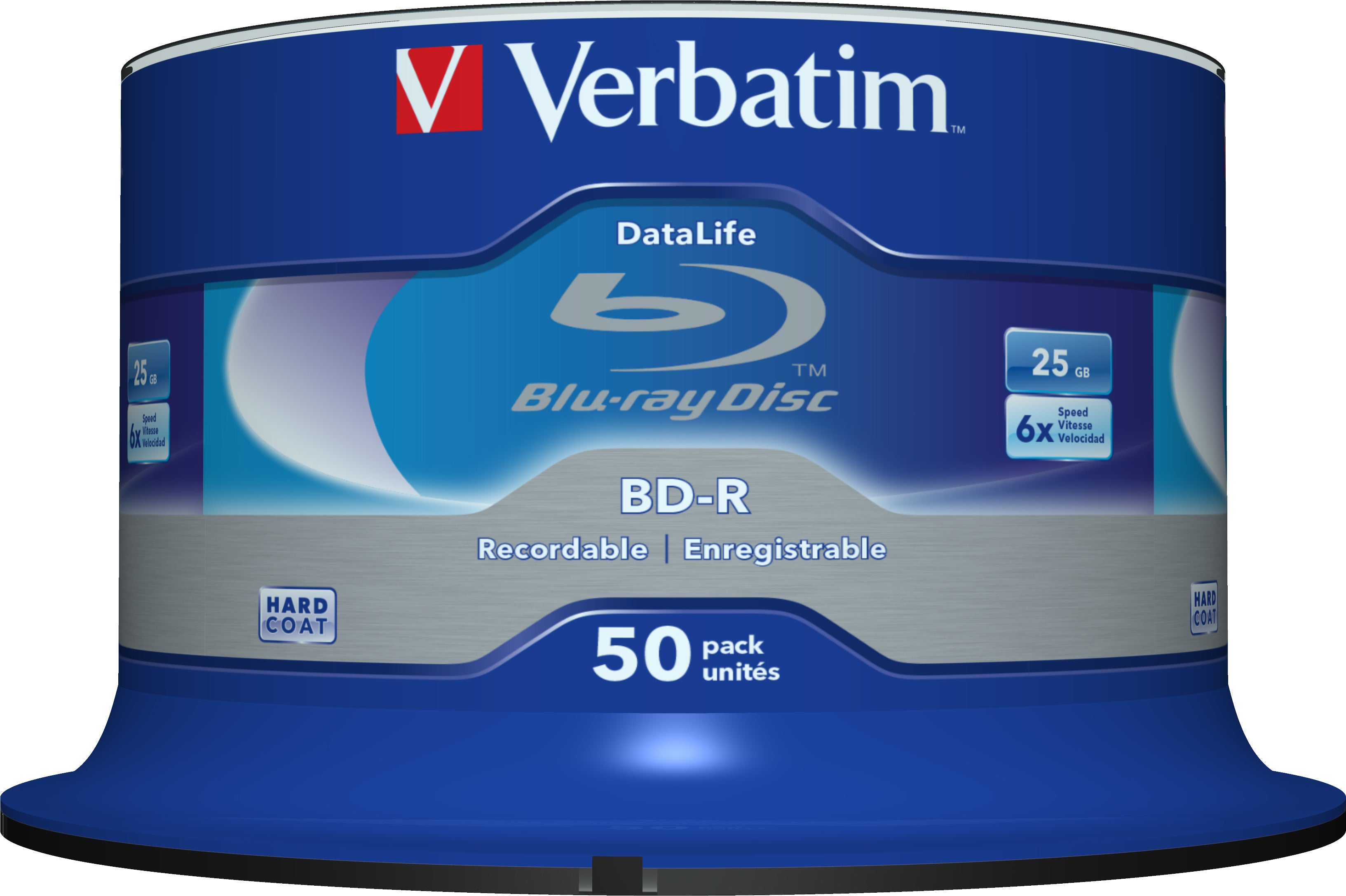 BD-R 25GB 6X WHITE BLUE SURFACE Spindle