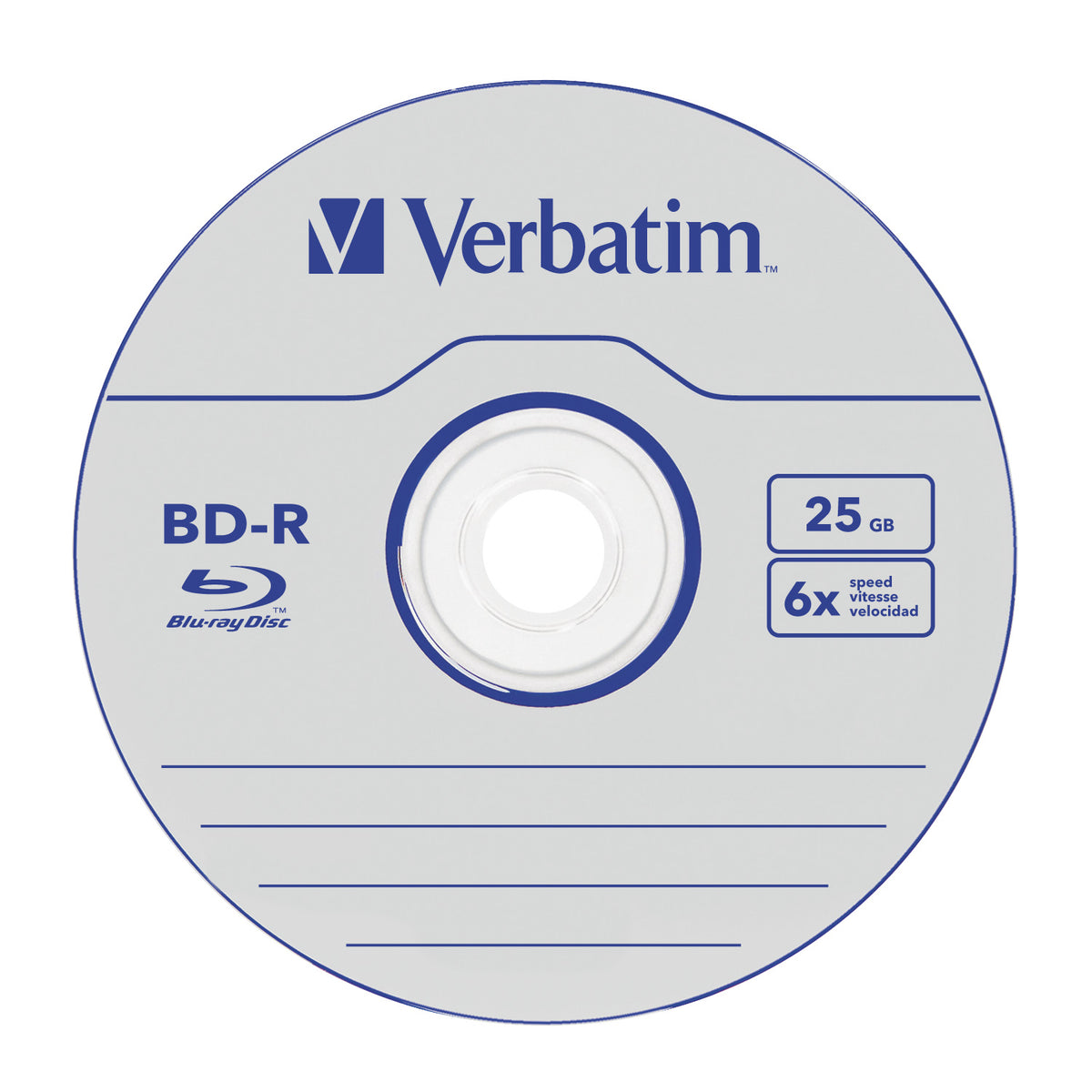 BD-R 25GB 6X WHITE BLUE SURFACE Jewel Ca