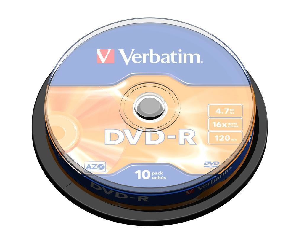 DVD-R Verbatim DVD-R Matt Silver 16x 10 pcs (10 Unités)