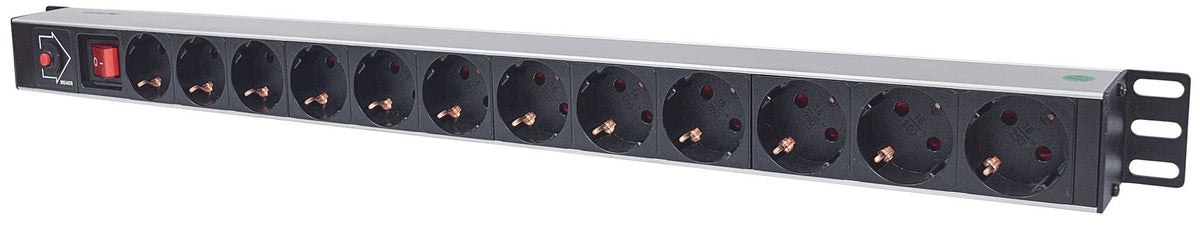 Intellinet 714044 unité de distribution d'énergie 12 sortie(s) CA 1U Noir