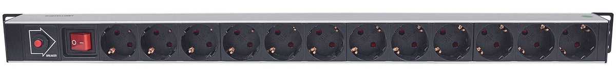 Intellinet 714044 unité de distribution d'énergie 12 sortie(s) CA 1U Noir