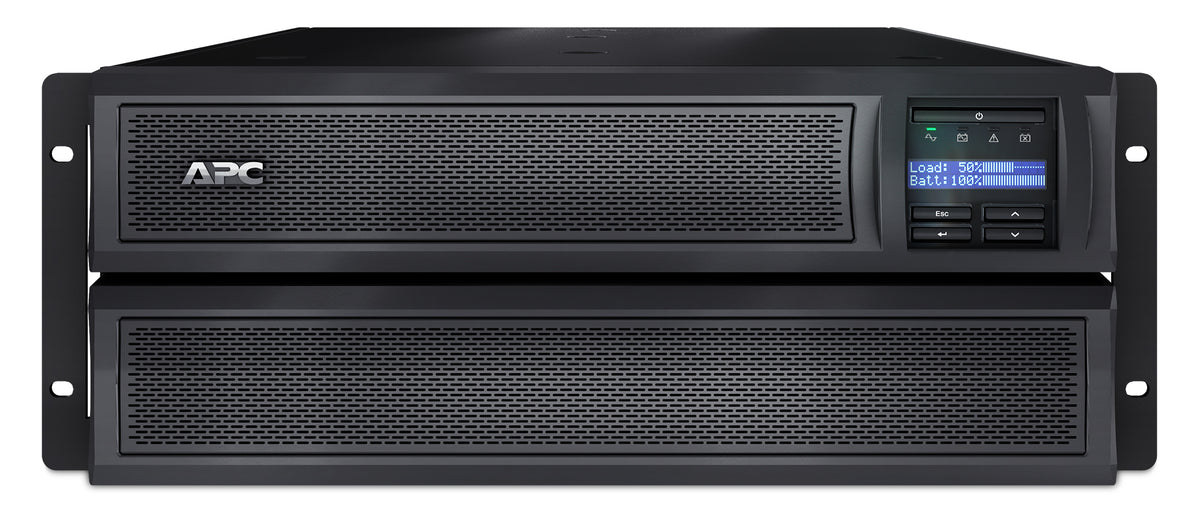 APC Smart-UPS X 3000 Rack/Tower LCD UPS Rack AC 208/230V 2700Watt 3000VA 1-phase RS-232 USB output connectors 12 4U Black