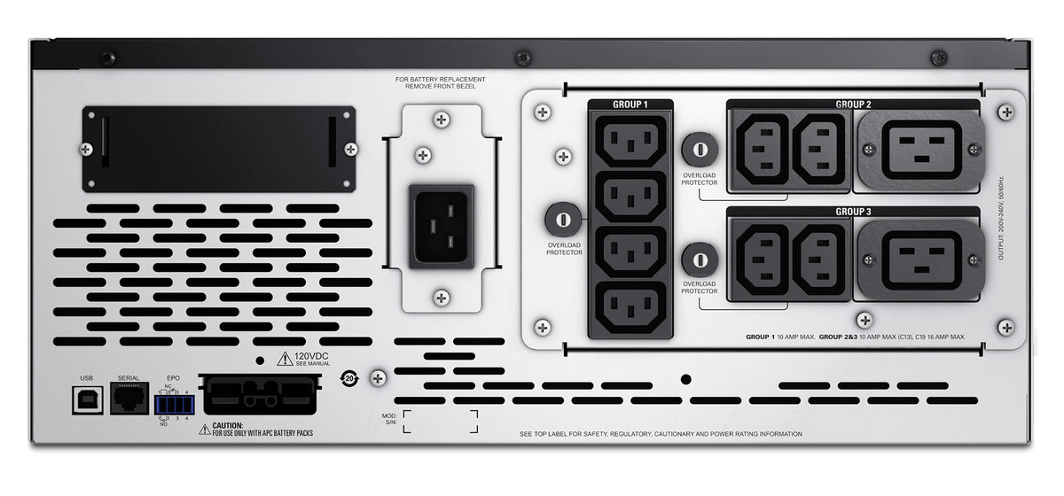 APC Smart-UPS X 3000 Rack/Tower LCD UPS Rack AC 208/230V 2700Watt 3000VA 1-phase RS-232 USB output connectors 12 4U Black