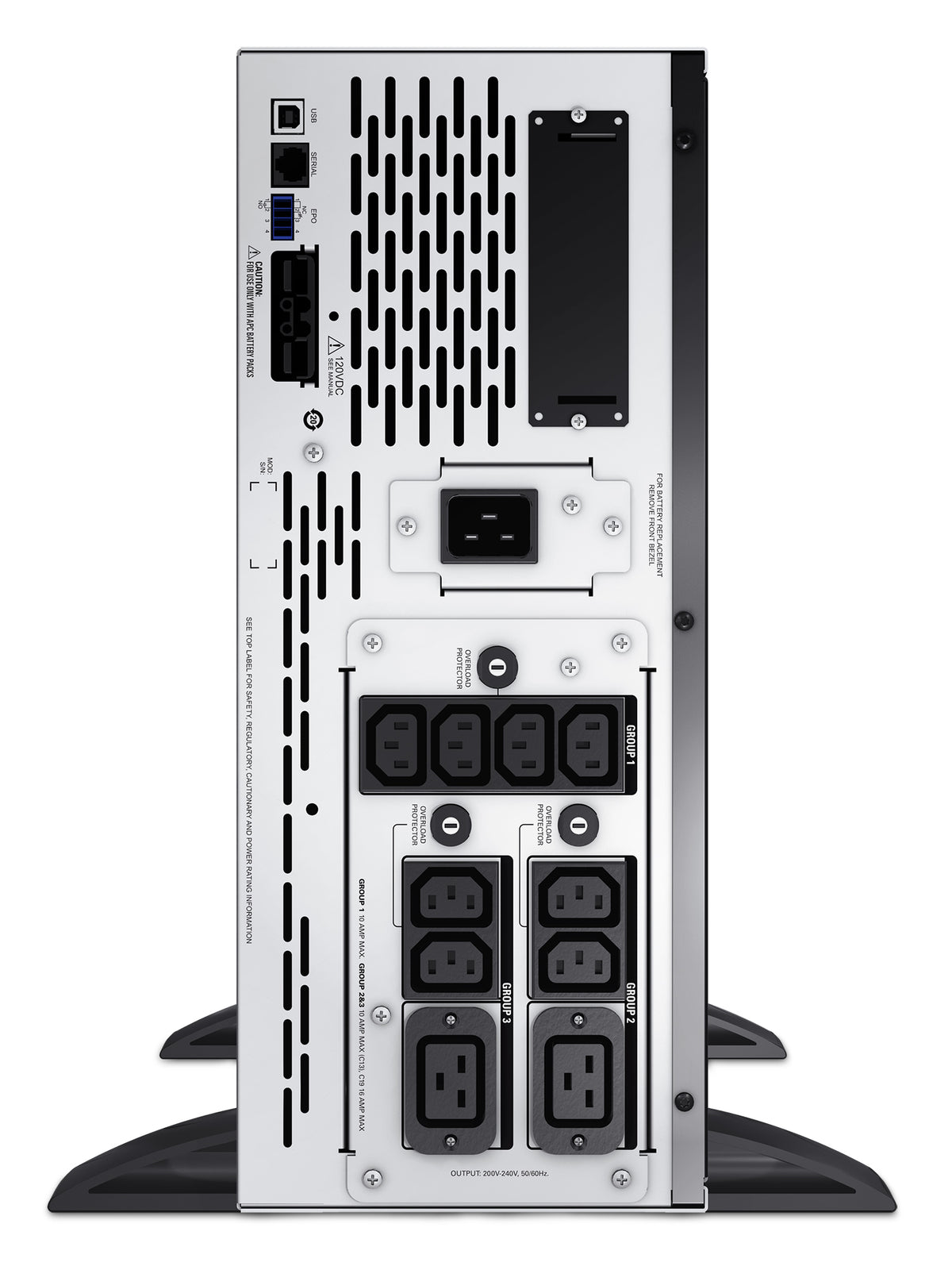 APC Smart-UPS X 3000 Rack/Tower LCD UPS Rack AC 208/230V 2700Watt 3000VA 1-phase RS-232 USB output connectors 12 4U Black