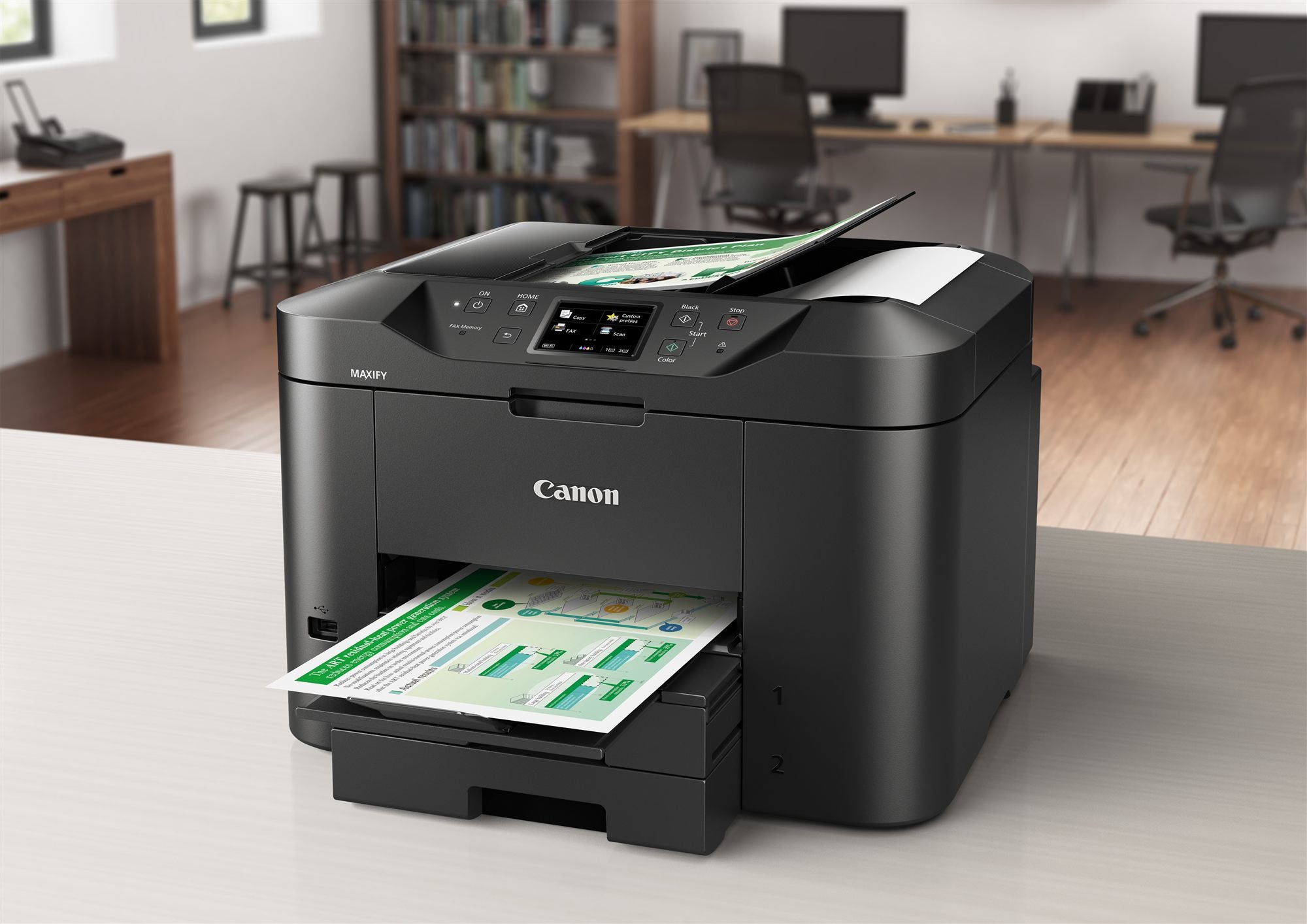 CANON MAXIFY MB2750 MFP colour ink-jet A4 210x297mm A4 22ppm copy 24 ipm print 500 sheets USB 2.0 LAN Wi-Fi USB host