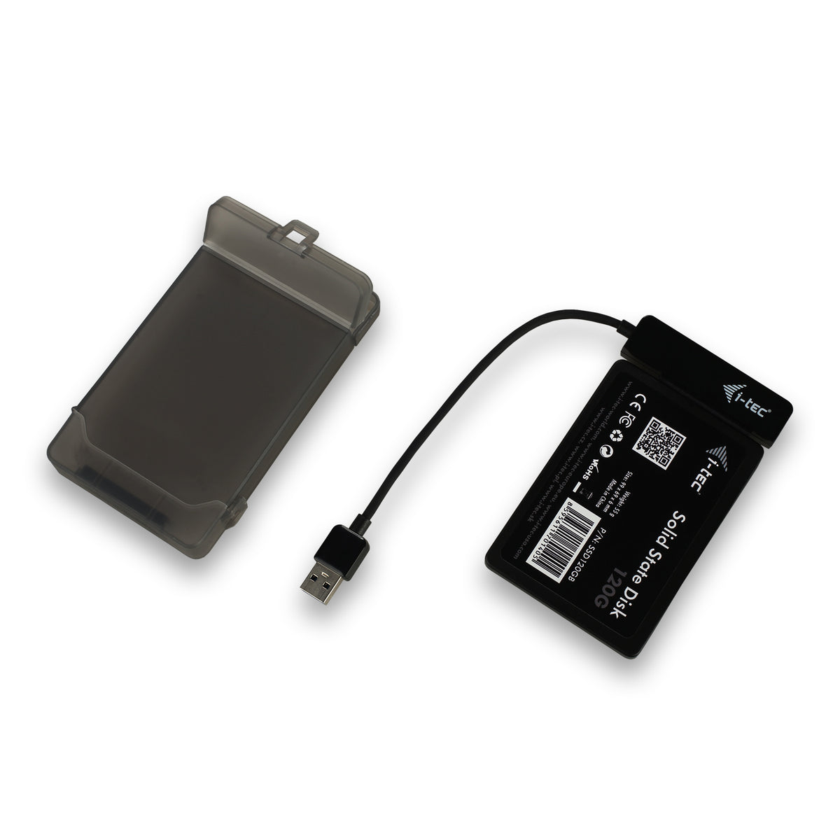 I-TEC USB 3.0 Advance MySafe Easy Enclosure 6.4cm 2.5p External Enclosure for SATA HDD itegrated cable black