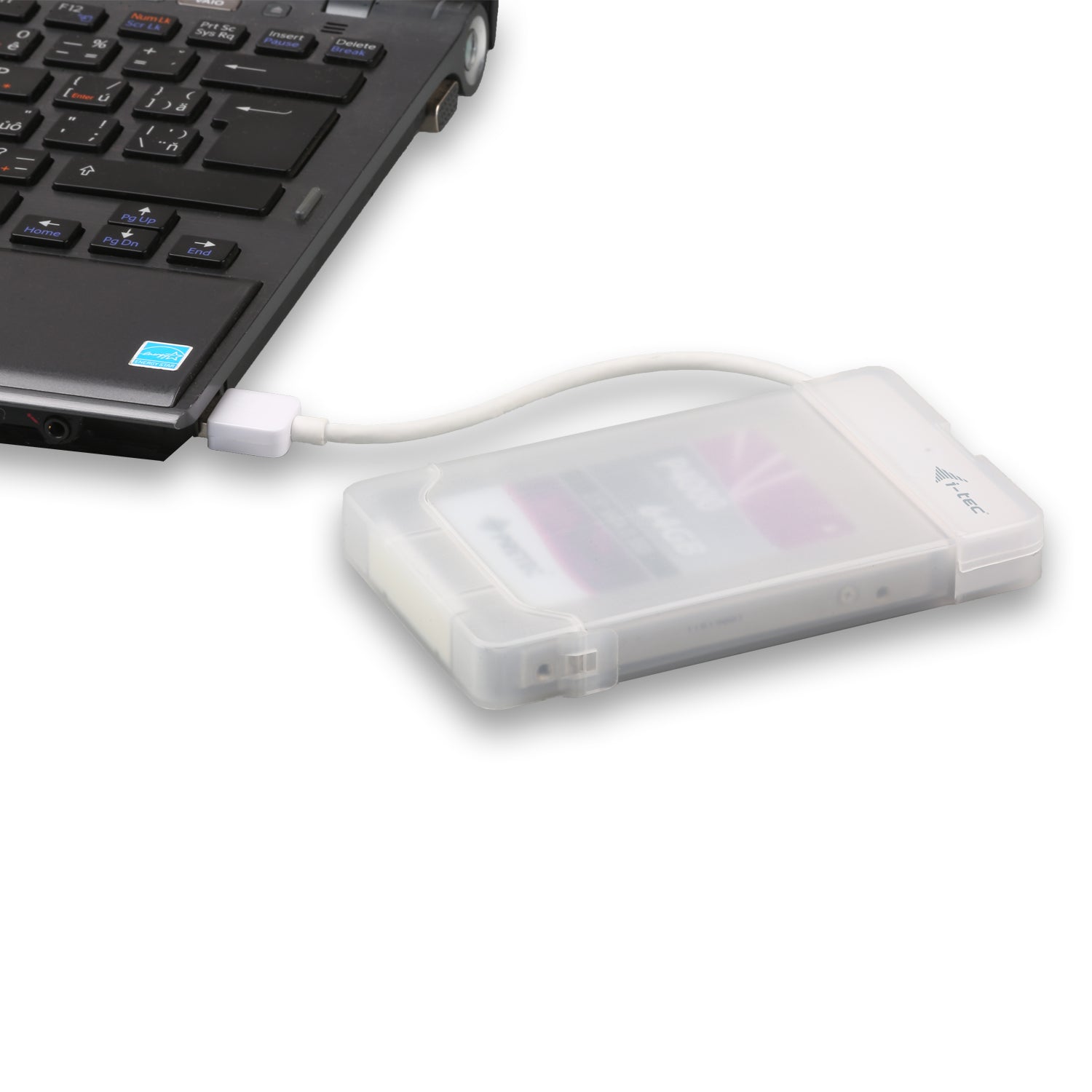 I-TEC USB 3.0 Advance MySafe Easy Enclosure 6.4cm 2.5p External Enclosure for SATA HDD itegrated cable white
