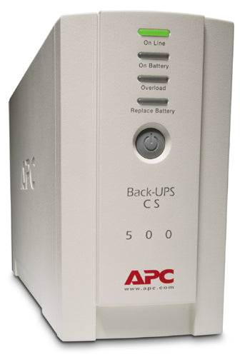 APC Back-UPS CS 500 UPS AC 230V 300Watt 500VA RS-232 USB output connectors 4 beige