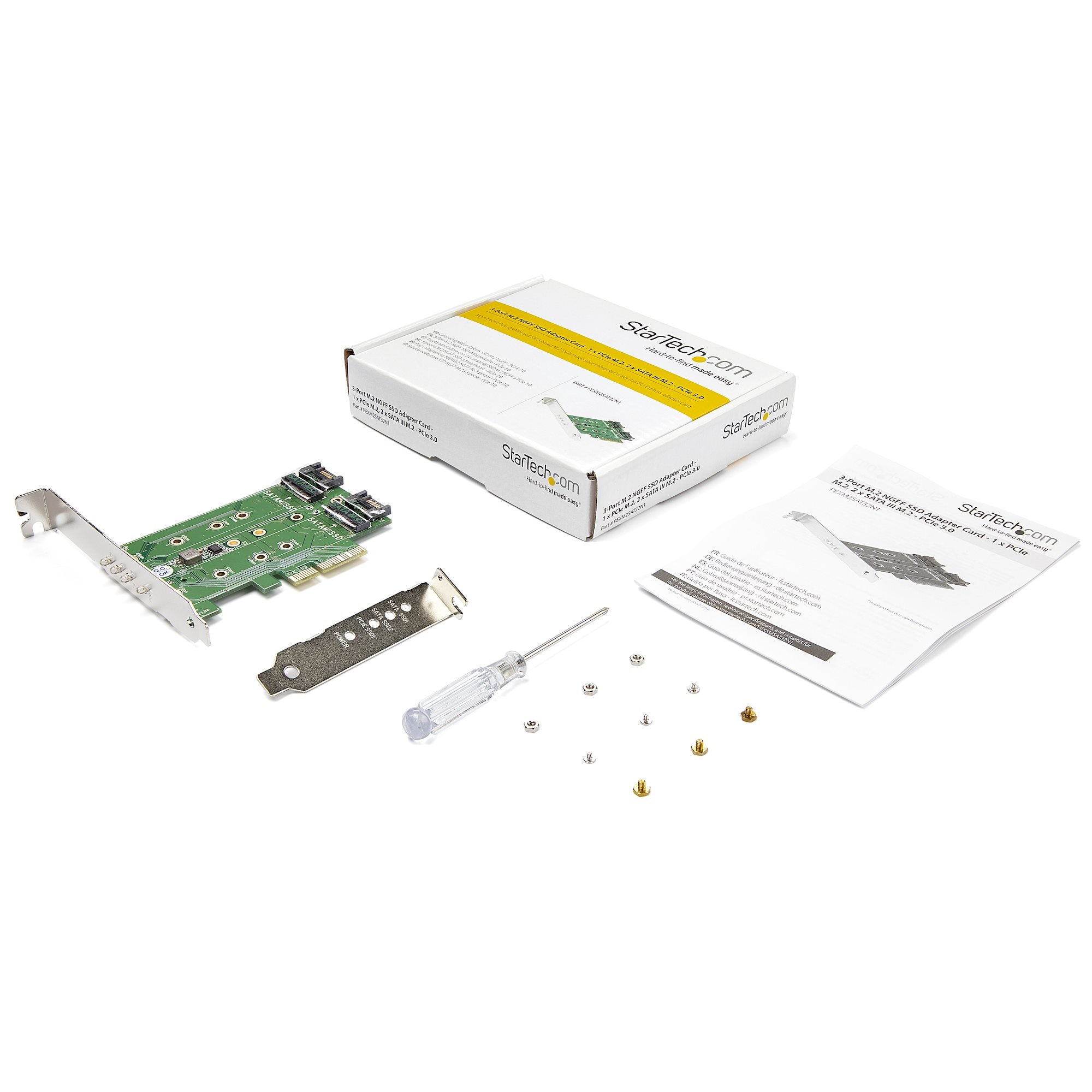 M.2 SSD Card 1x PCIe NVMe 2x SATA M.2