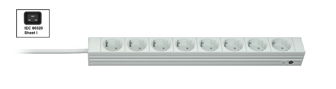 DI-STRIP PDU input C20 230V 16A out.8 S