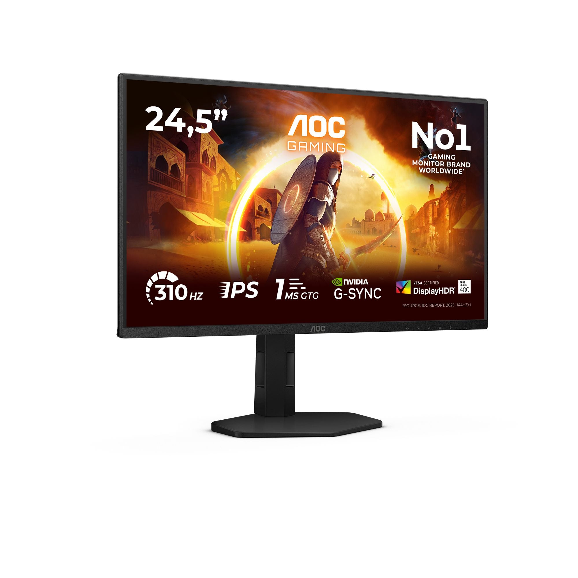 AOC 25G4SXU 24.5p Fast IPS FHD 310Hz 0.3ms 400cd/m2 HDMI 2.0 DP1.4 HUB USB