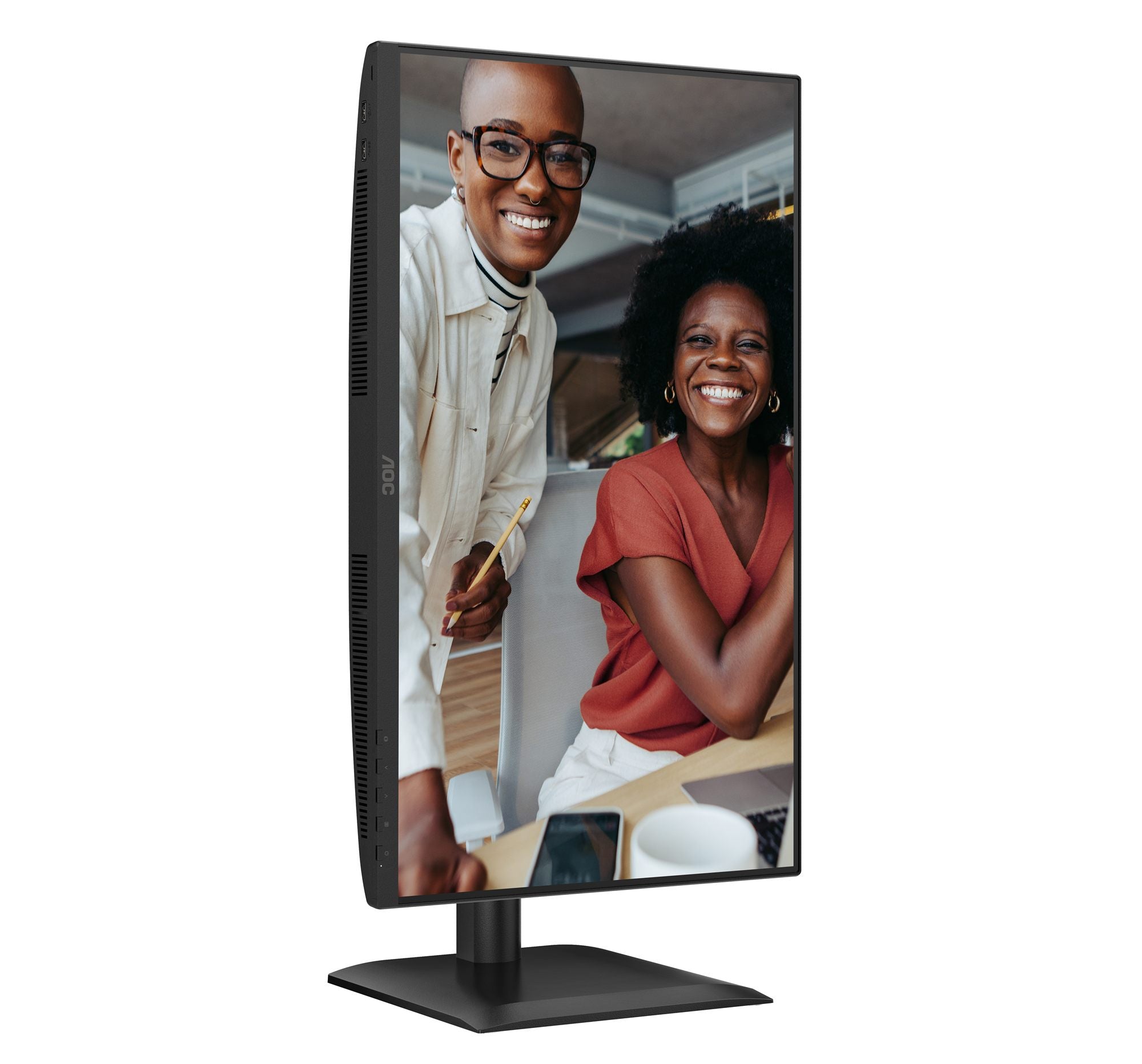 AOC 24E4CV - Écran LED - 24"-1920 x 1080 Full HD @ 120 Hz - IPS - 300 cd/m² - 1500:1 - 4 ms - HDMI, DP, USB-C - HP - GAR 5 ans