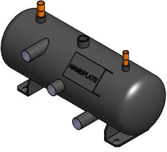 APC Flooded Receiver 20L 219mm diameter 640mm length PED with heater down to -20C