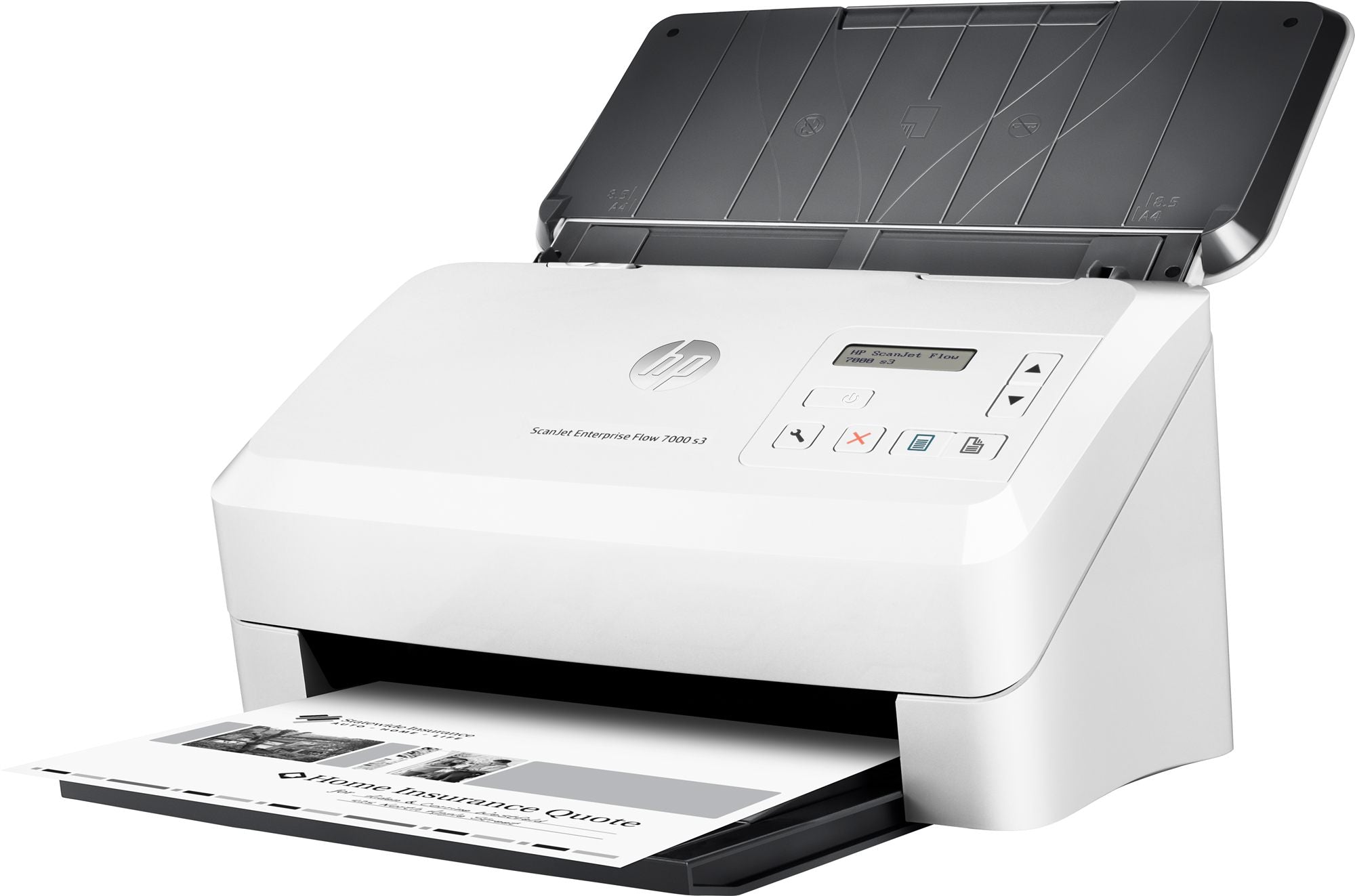 HP ScanJet Enterprise Flow 7000 s3 Sheet-feed Document scanner Duplex 216x3100mm 600dpix600dpi 75ppm ADF 80sheets 7500scans USB