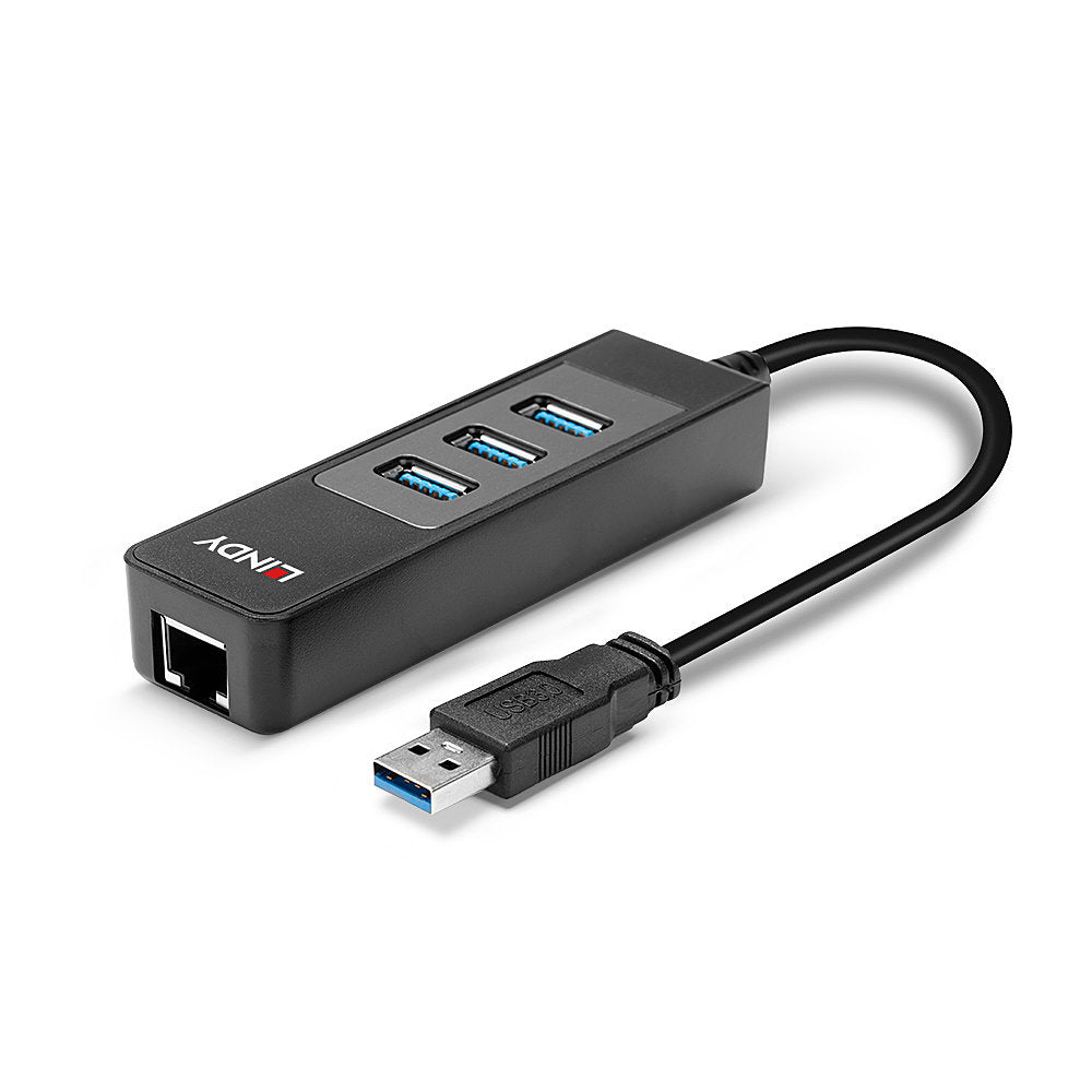 LINDY USB 3.1 Hub/Gigabit Ethernet Adapter up to zu 5Gbitps