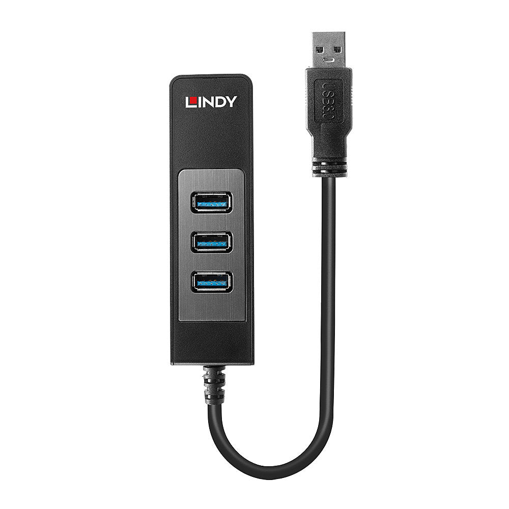 LINDY USB 3.1 Hub/Gigabit Ethernet Adapter up to zu 5Gbitps