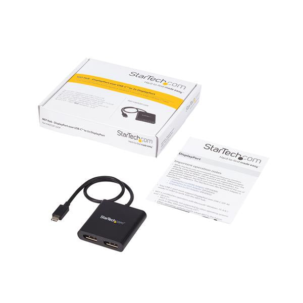 MST hub - USB-C to 2-port DisplayPort