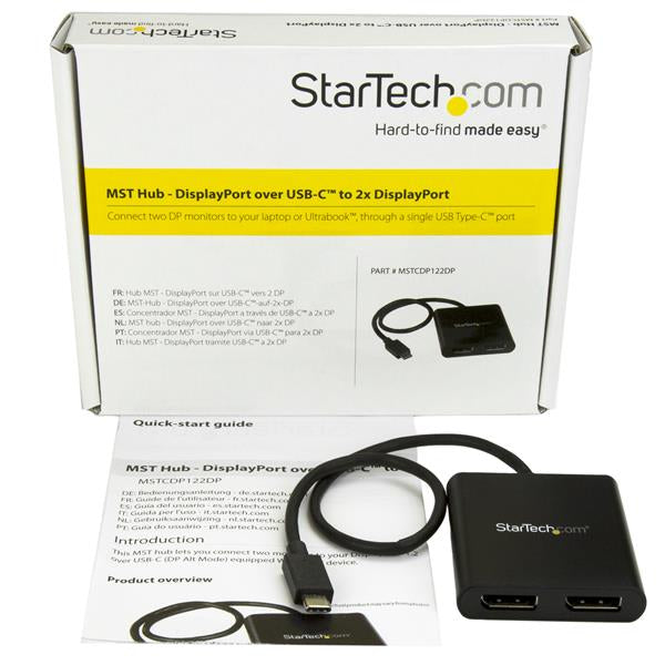 MST hub - USB-C to 2-port DisplayPort