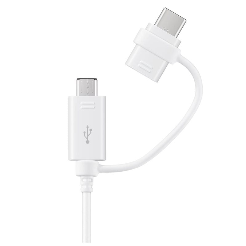 Samsung EP-DG930DWEGWW - Câble Combo Micro USB & Type C - 1.5m - Blanc (Blister)