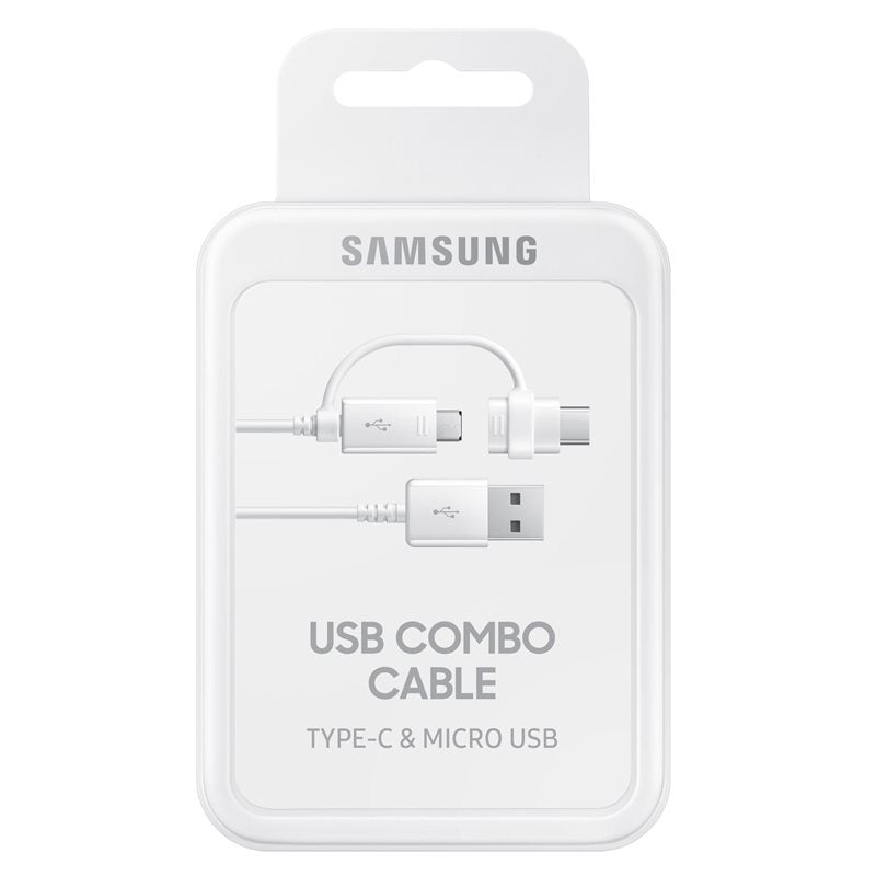 Samsung EP-DG930DWEGWW - Câble Combo Micro USB & Type C - 1.5m - Blanc (Blister)