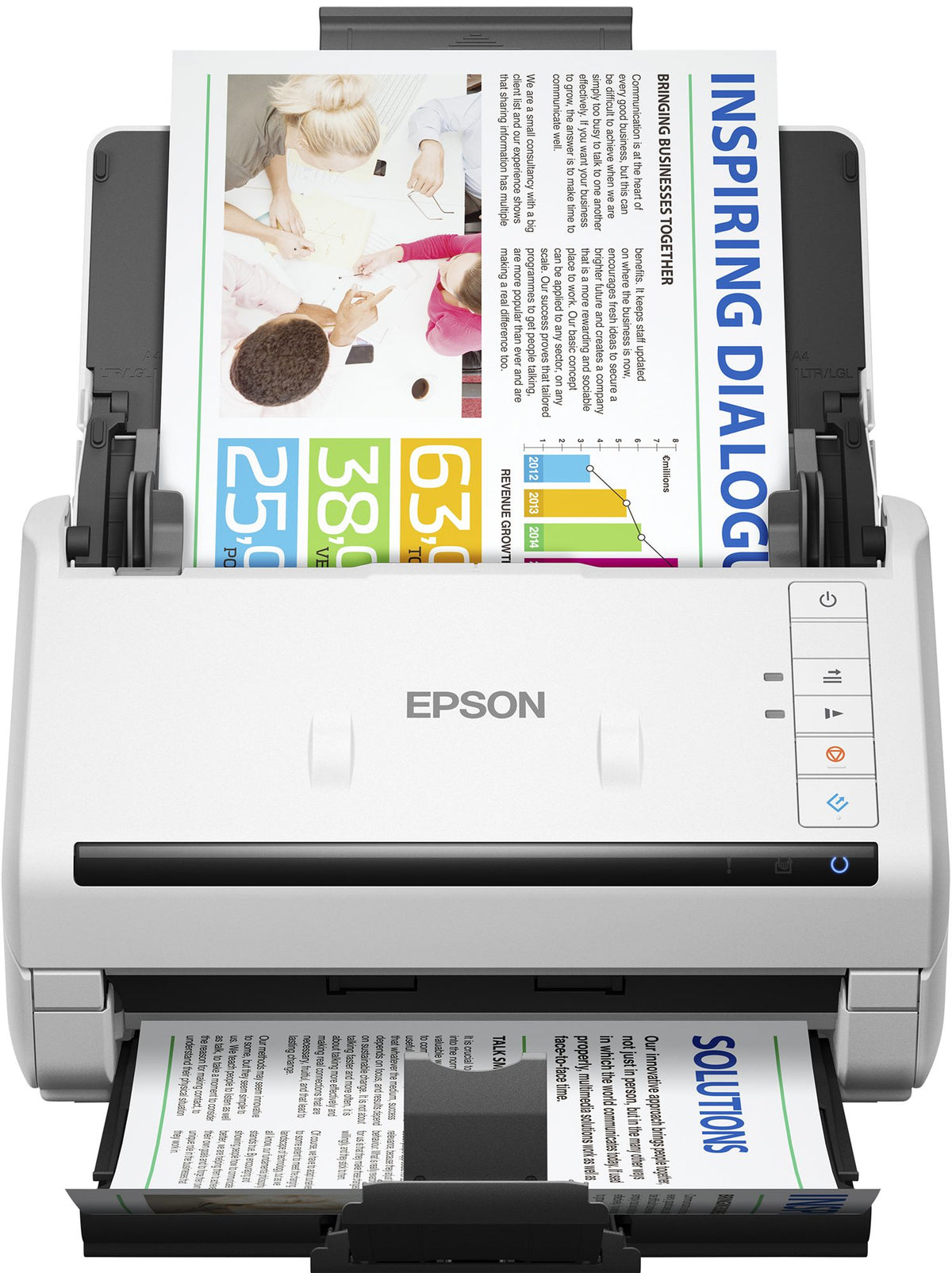EPSON WorkForce DS-530II Document scanner Duplex 215.9x6096mm 600x600dpi 35ppm ADF 50sheets 4000scans/d USB 3.0