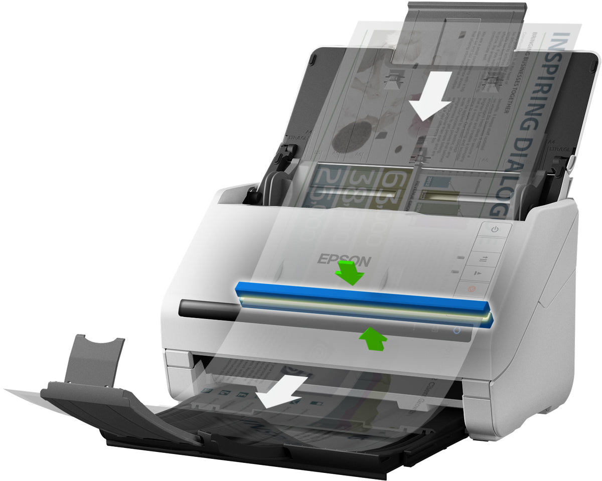 EPSON WorkForce DS-530II Document scanner Duplex 215.9x6096mm 600x600dpi 35ppm ADF 50sheets 4000scans/d USB 3.0