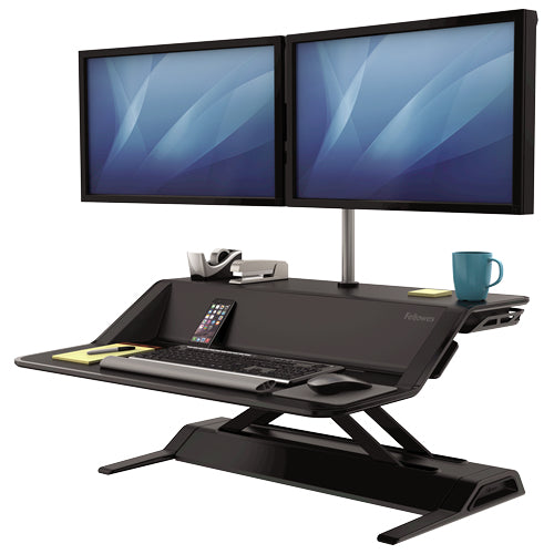 FELLOWES Plate-Forme Assis-Debout Lotus-Noir