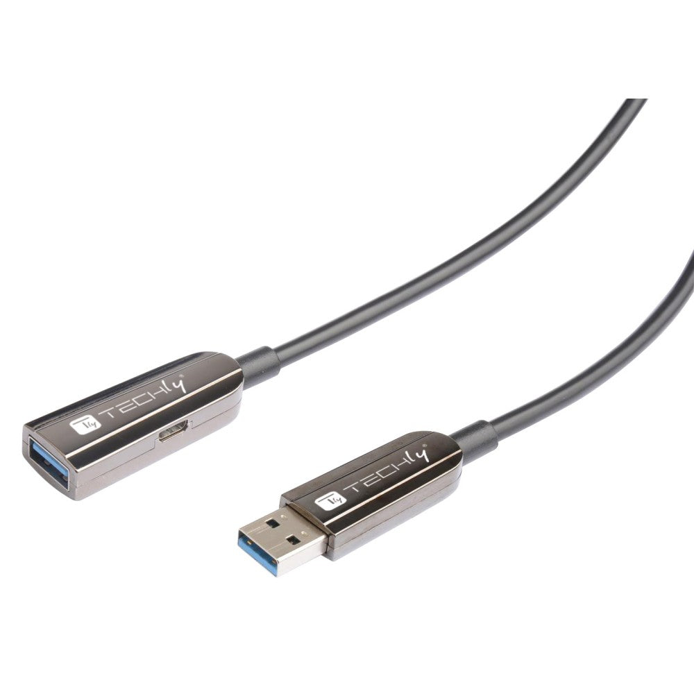 Techly ICOC U3AMF-HY-020 Câble d'extension optique USB 3.0 USB-A mâle vers USB-A femelle 20m