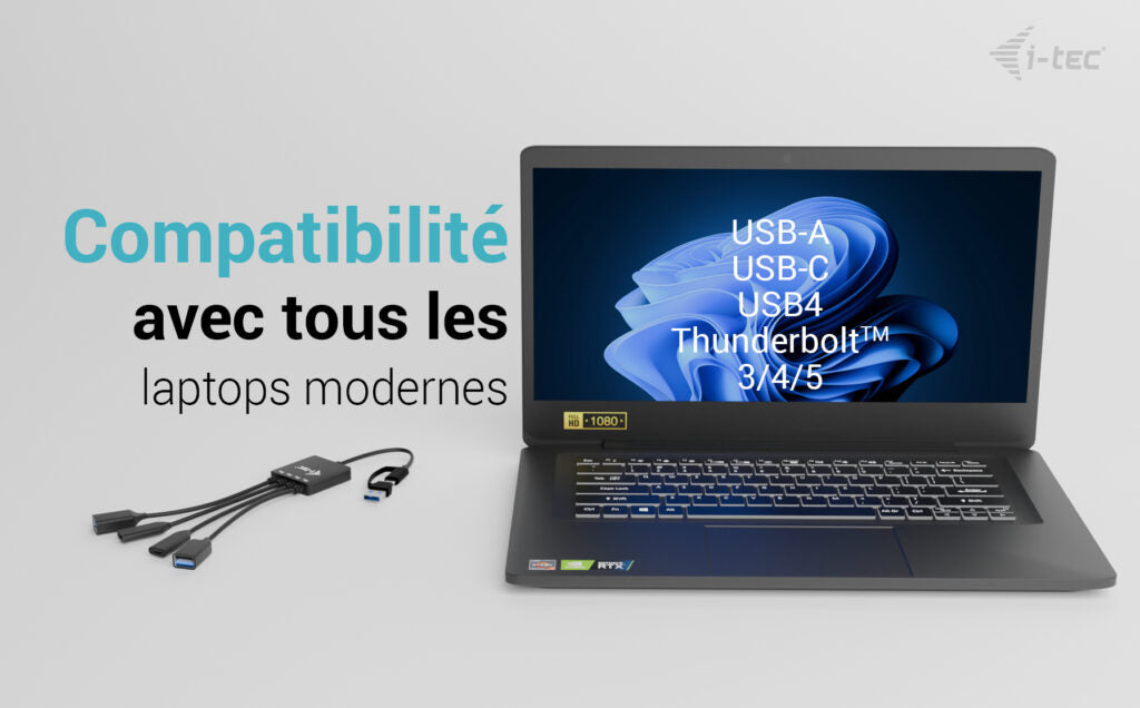 I-TEC USB-C/USB-A Cable HUB 4 port 2x USB-C 3.2 Gen 1 2x USB-A 3.2 Gen 1