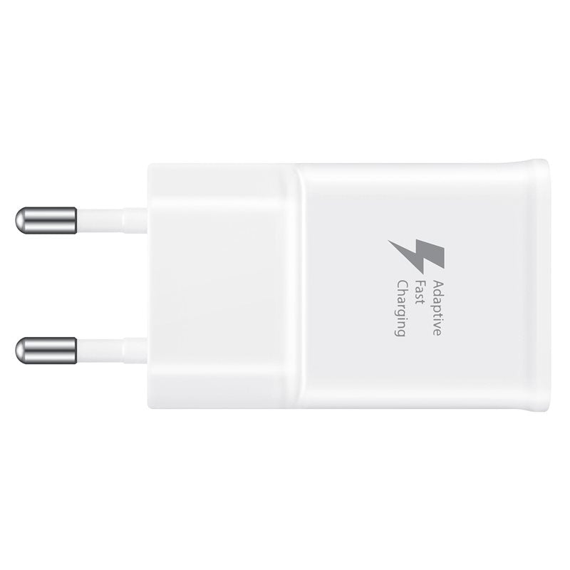 Samsung EP-TA20EWECG - Chargeur Secteur Complet - Adaptateur Fast Charge 2A & Câble USB Type-C - Blanc (Emballage Original)