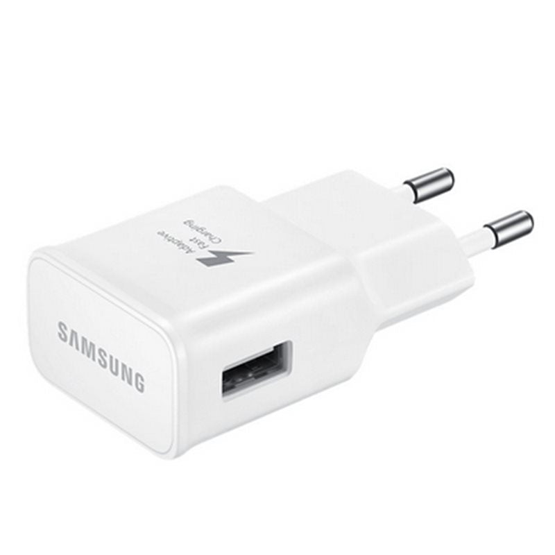 Samsung EP-TA20EWECG - Chargeur Secteur Complet - Adaptateur Fast Charge 2A & Câble USB Type-C - Blanc (Emballage Original)