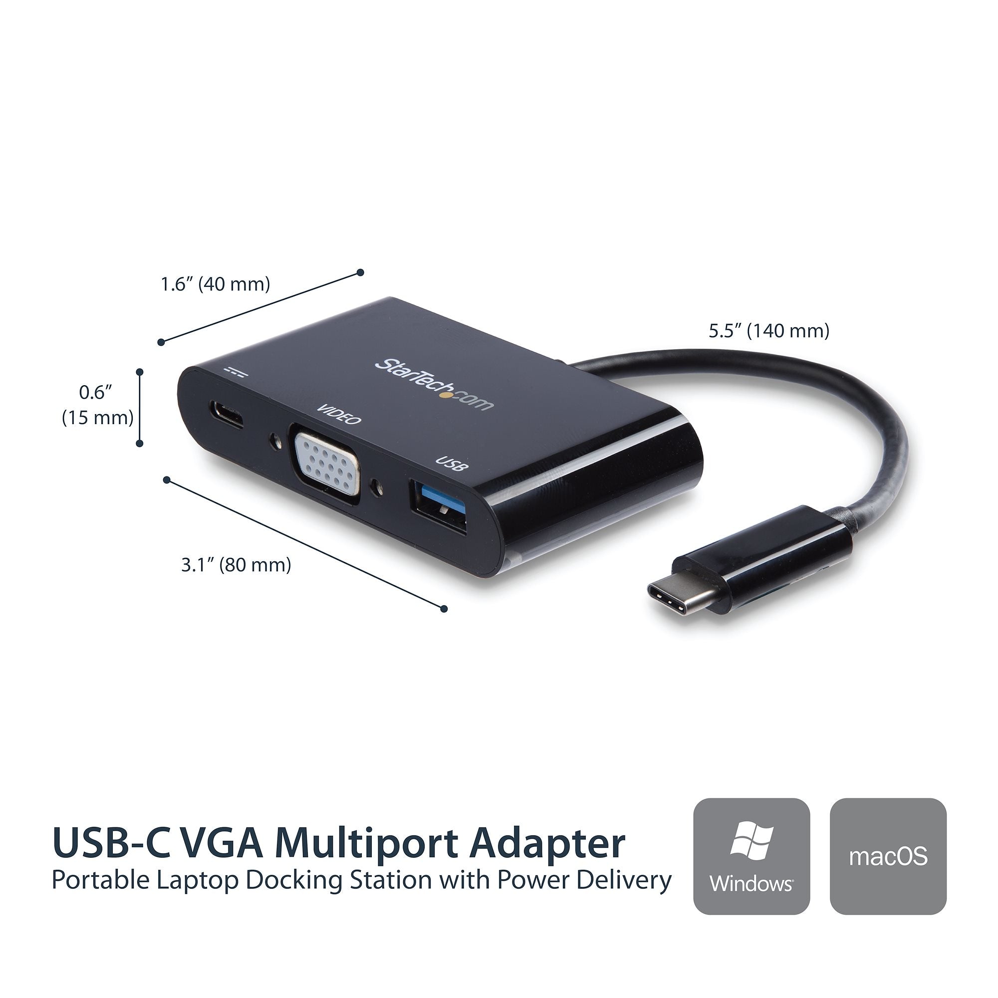 USB-C to VGA Multifunction Adapter - PD