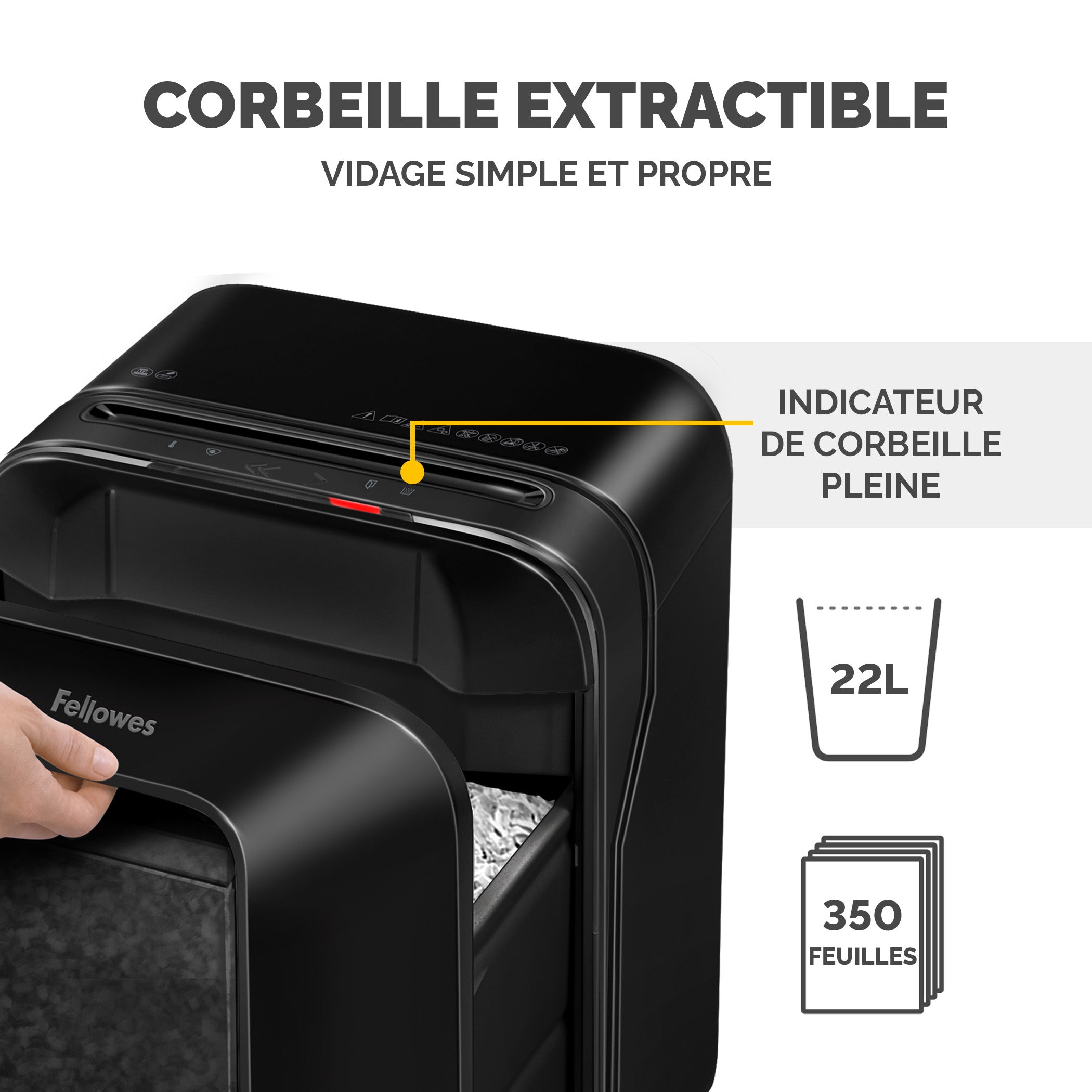 FELLOWES Powershred LX200 Black Shredder Mini Cut 230V EU