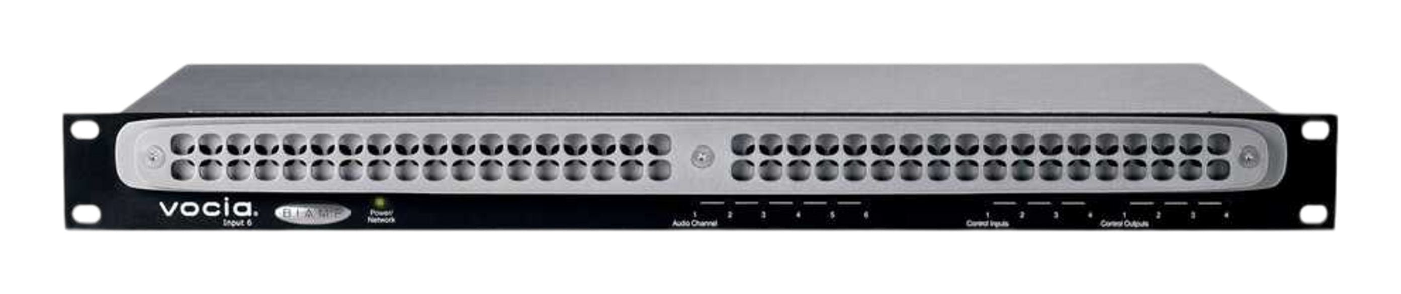 Biamp Vocia networked audio input device with 6 channels of BGM or user configurable mic/line audio