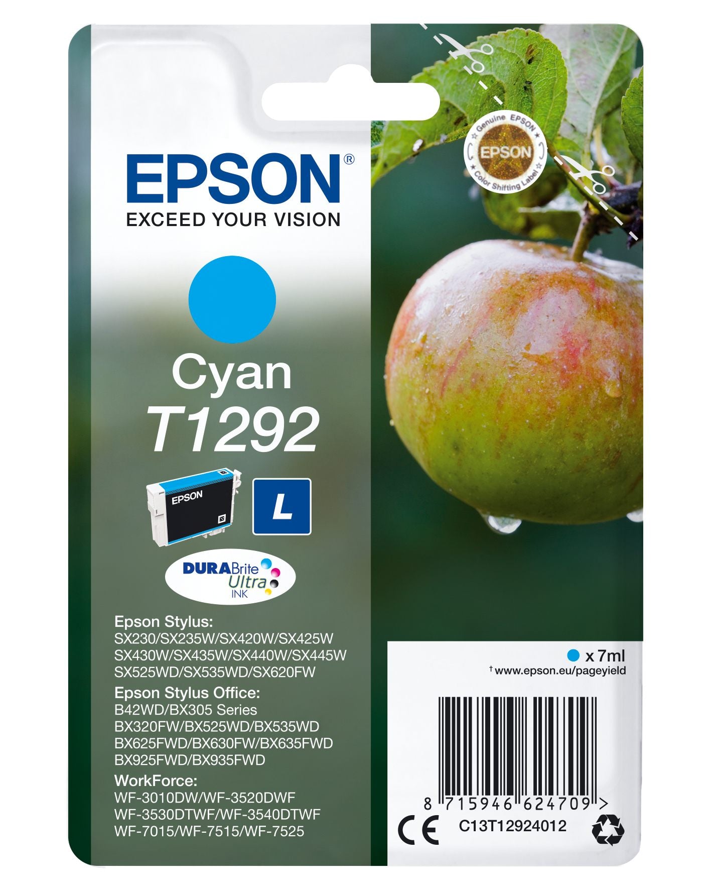 Ink/T1292 Apple 7ml CY SEC
