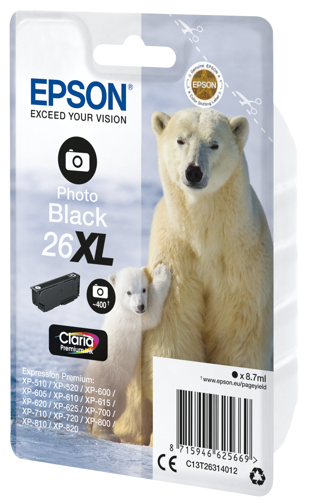 Ink/26XL Polar Bear 8.7ml PBK