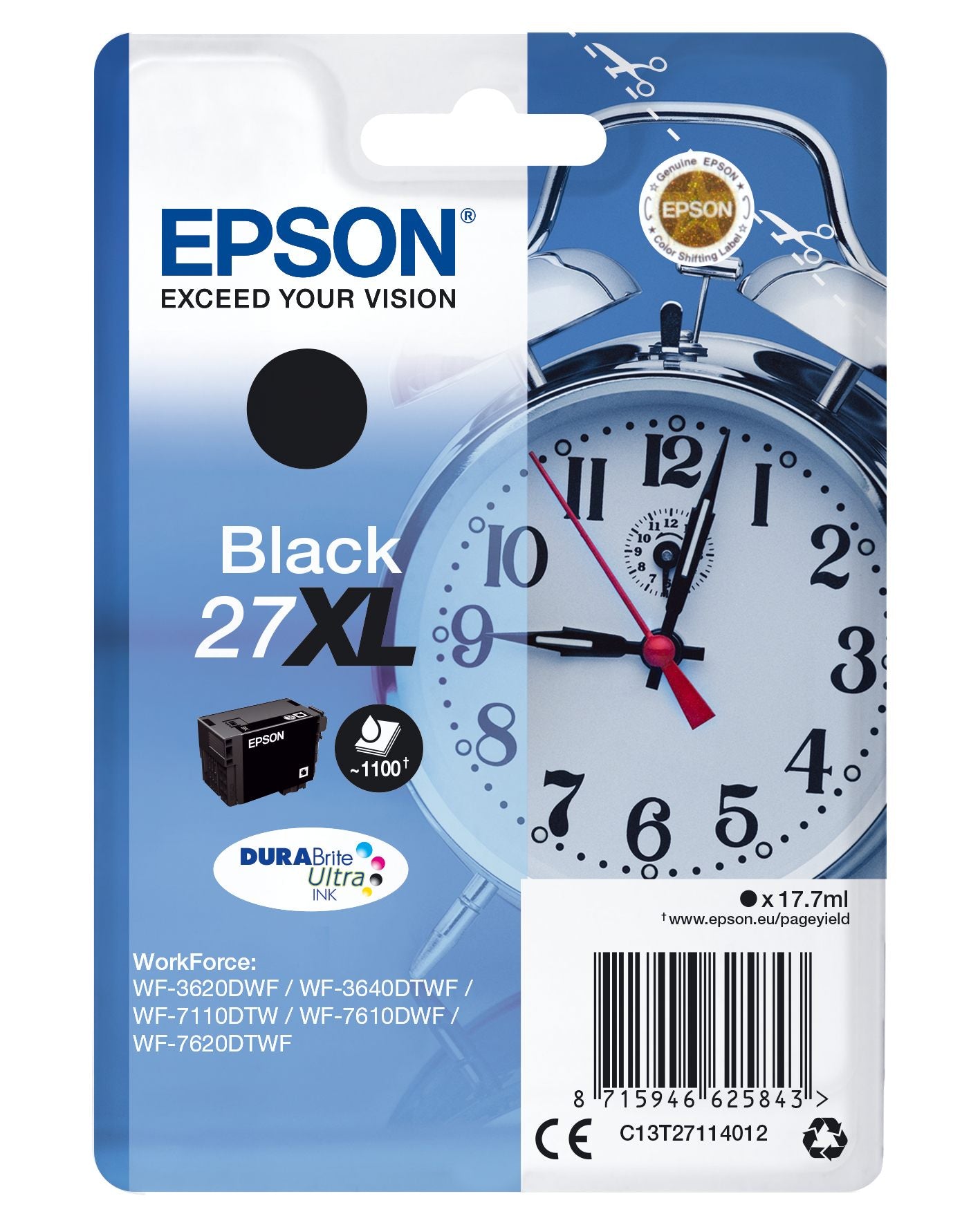 Ink/27XL Alarm Clock 17.7ml BK