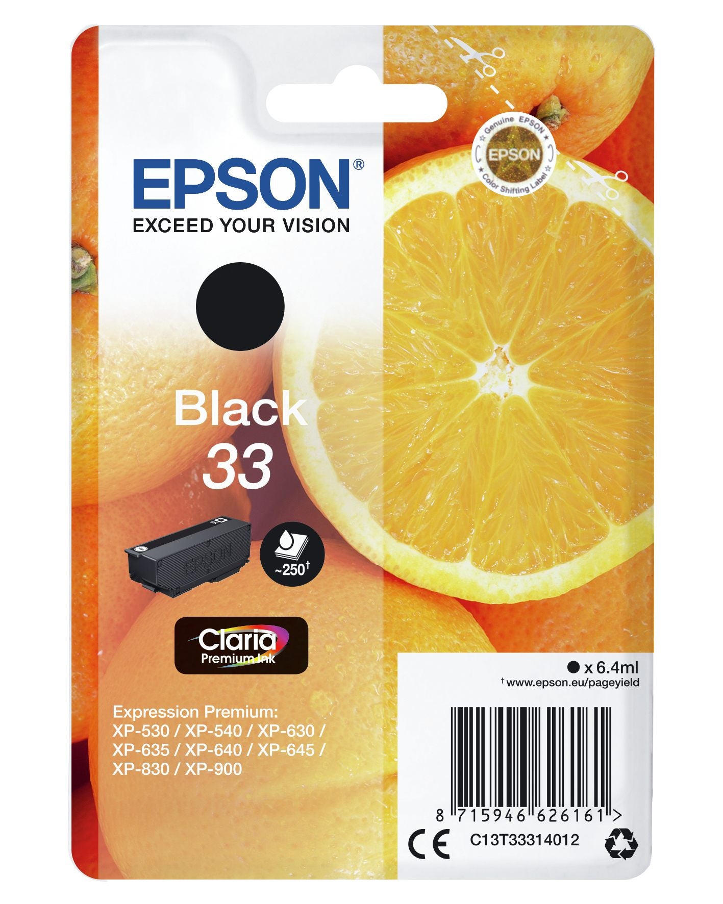 EPSON 4LB Cartouche Oranges Ink Claria Premium Black w/s