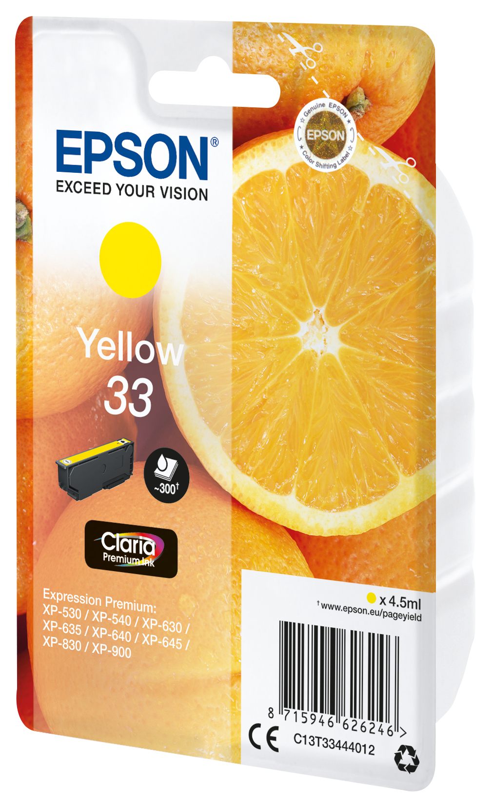 EPSON 3LB Cartouche Oranges Ink Claria Premium Yellow w/s