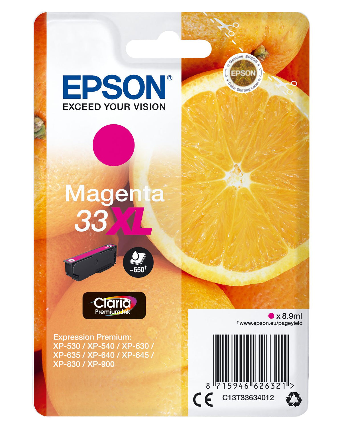 Ink/33XL Oranges 8.9ml MG