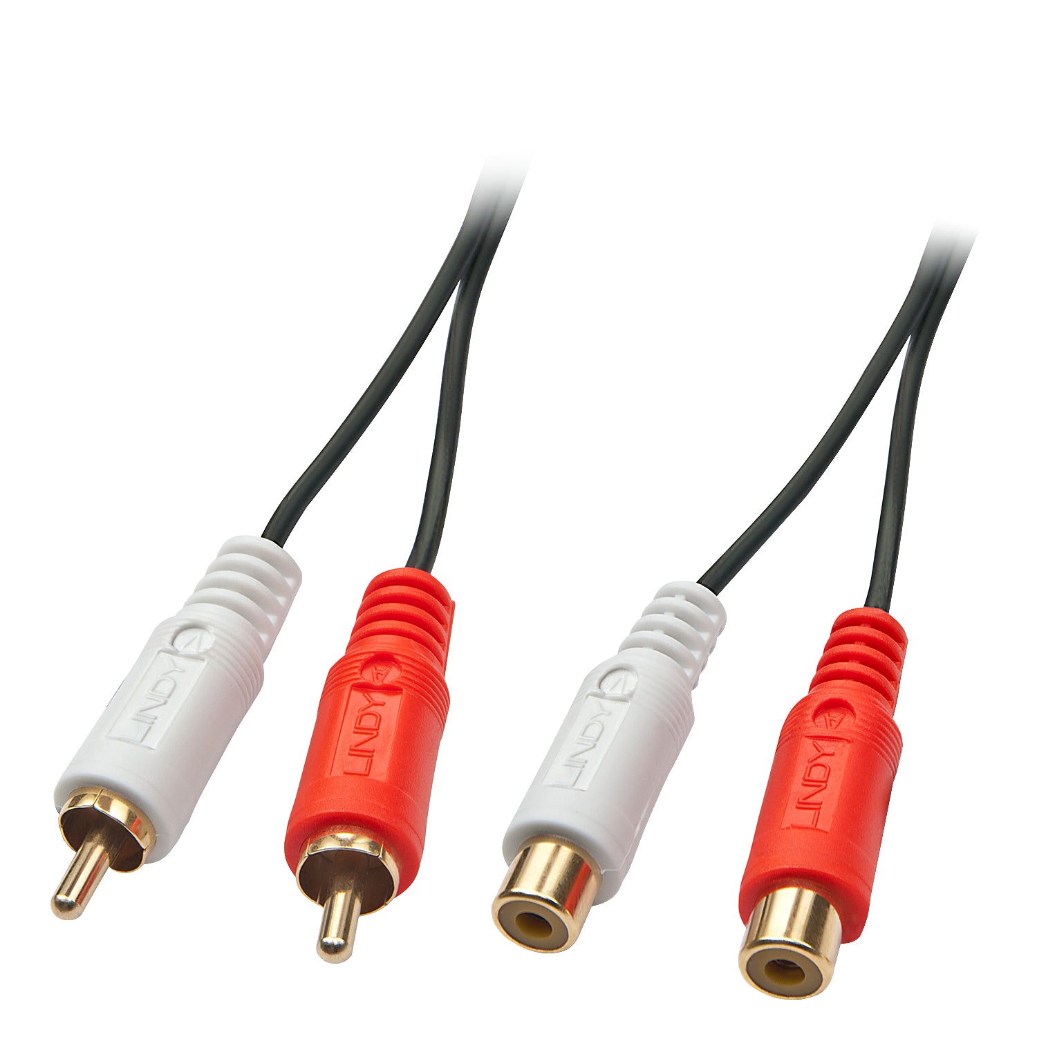 LINDY Audio Cable 2xPhono Stereo 5m 2xRCA Jack male/female gold plated