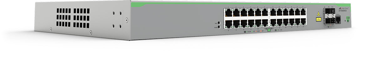 ALLIED 24x 10/100T ports and 4x 100/1000X SFP 2 for Stacking  Fixed AC power supply EU Power Cord